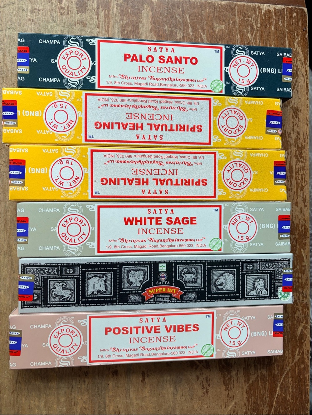 Satya Incense Sticks Variety Lot 6 Boxes Palo Santo White Sage Super Hit